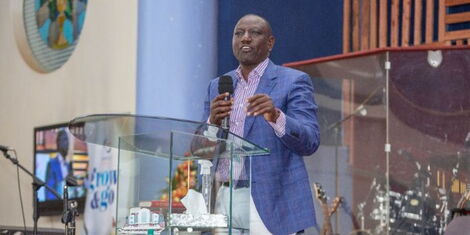 DP William Ruto at the Evangelical Alliance of Kenya National Convention, at Nairobi Baptist Church, on Wednesday, May 11, 2022.