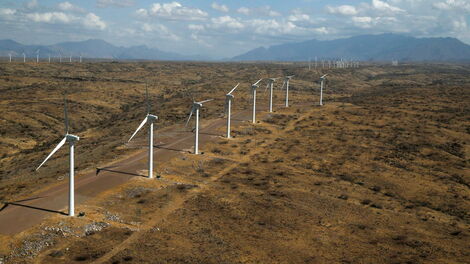 File image of a wind farm in Kenya.