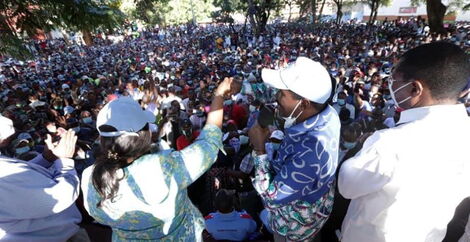 Campaigns by Wiper team in Machakos on Tuesday, January 26, 2021.