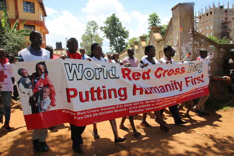 Kenya Red Cross society celebrating Kenya Red Cross Society Day In Bungoma in a past event