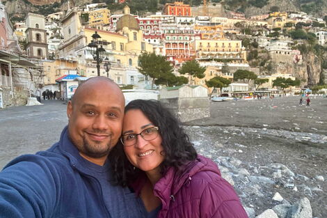 Writer and Entrepreneur Kimanzi Constable and his wife.