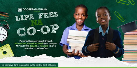You can comfortably pay your fees through Co-operative Bank