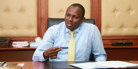 A photo of the Leader of the Majority in the National Assembly Kimani Ichung'wah in his office at Parliament buildings in November 2022