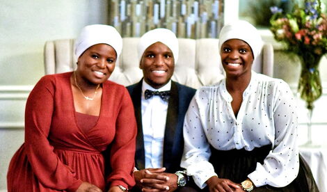 From Left: Elizabeth Wachira (sister), David Wachira and Priscilla Wachira