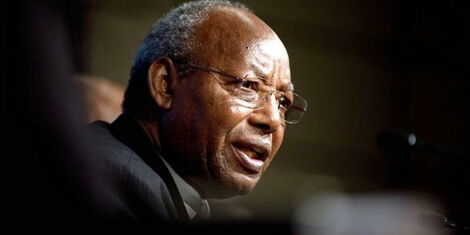 The late John Michuki during a press conference of African finance ministers in Washington on October 11, 2008. 