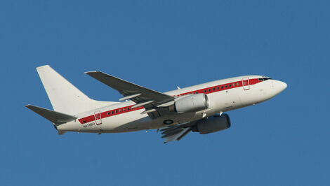 An aeroplane mid-air