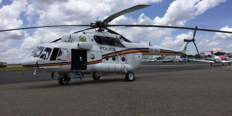 File photo of Police chopper preparing to takeoff