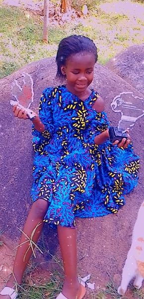 10-year-old Aileen Akinyi after winning the Apostle Hayford Alile Humanitarian Award of the Community Engagement and Human Rights (CAHR) Africa Awards.