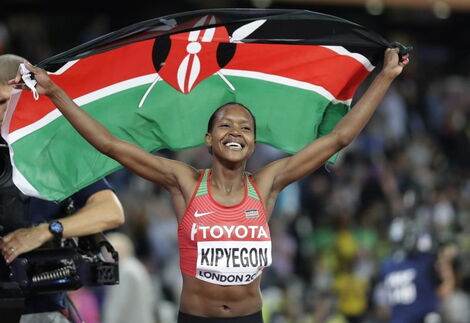 Olympic champion Faith Kipyegon wins Kenya's second gold