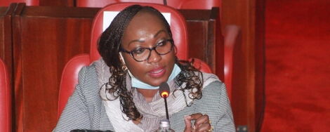 Anne Kananu Mwenda addresses MCAs during her vetting exercise at the Nairobi County Assembly on Friday, January 15, 2021