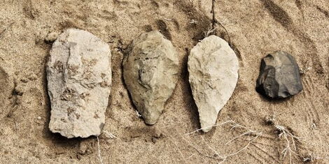 An image of the oldest stone tools discovered in Turkana