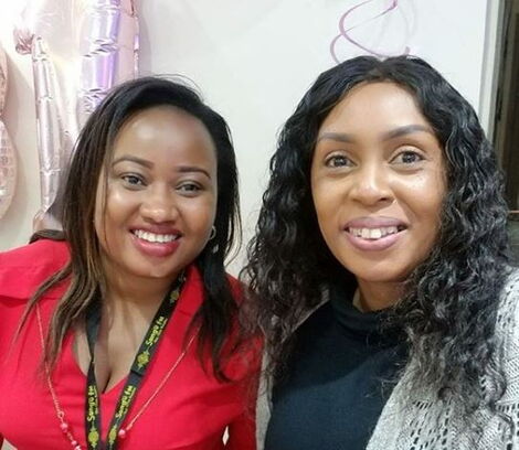Media personalities Betty Musambi (left) and Monica Kiragu