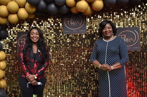 Media Personality Betty Kyallo and Ida Odinga during the launch of Flair With Betty on June 27, 2020.