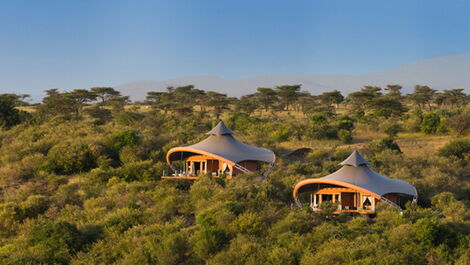 Two tents at Mahali Mzuri in Masai Mara