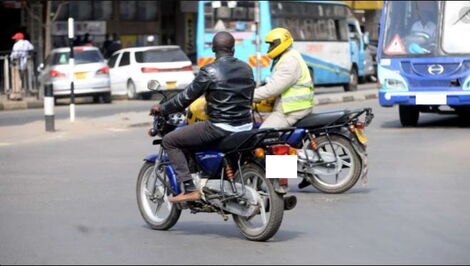 Boda Boda riders in Nairobi CBD in 2020.