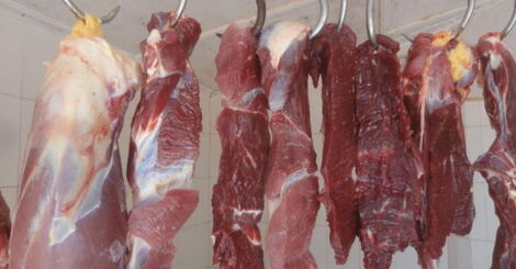 Meat in a butchery