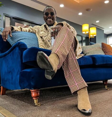 Chimano of the Sauti Sol band poses for a photo in February 2022
