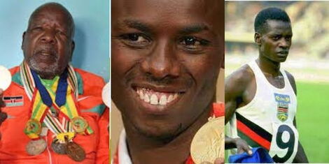  From right, retired athlete Wilson Chumo, deceased Samuel Wanjiru and Naftali Temu who are kenyan athletes.