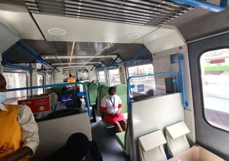 Inside the Nairobi Commuter Trains on November 10, 2020.