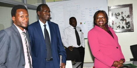 left to right: Mr. Octallon Honorathy Urassa - Payment Systems Analyst-Bank of Tanzania, Timothy Kimalel –Senior Manager Payments Operations Services, Banking and Payments Services – CBK, Daniel Muriuki – In-Charge Clearing, Co-operative Bank of Kenya Limited, Lydia Rono – Director Operations Division, Co-operative Bank of Kenya Limited