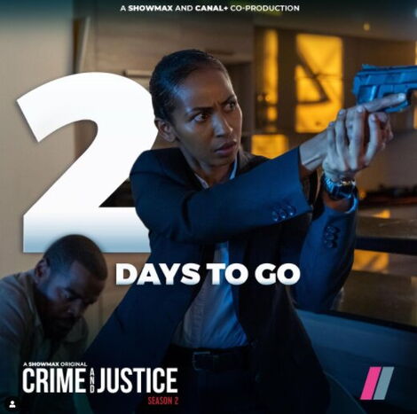 A Crime And Justice poster. Sarah Hassan portrays the role of Makena, a lead detective