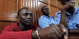 An image of terrorist ex-convict Elgiva Bwire in court