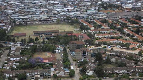 Kibera slums and Langata area in Nairobi