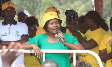 An image of Nominated MP Cecily Mbarire during a past campaign.