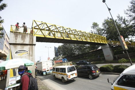 File image of footbridge erected by the Kenya National Highways Authority (KeNHA)