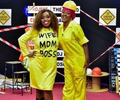 NTV anchor Fridah Mwaka (left) and NTV presenter Amina Abdi (right) on April 30, 2021.