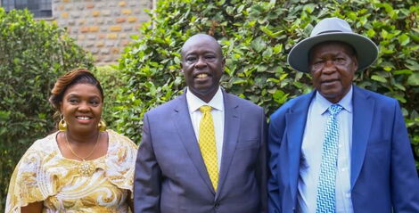 From left to right: Pastor Dorcas Rigathi, Deputy President Rigathi Gachagua and his brother, Jack Reriani. 