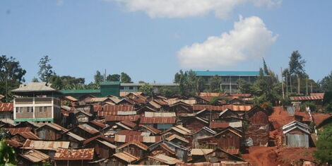 An image of the Huruma slum that borders Runda estate.