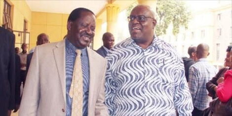 An image of former Prime Minister Raila Odinga and Activist John Githongo in a past event.