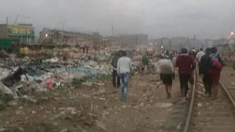 Scenes from the demolitions at Githurai market on August 26, 2020.