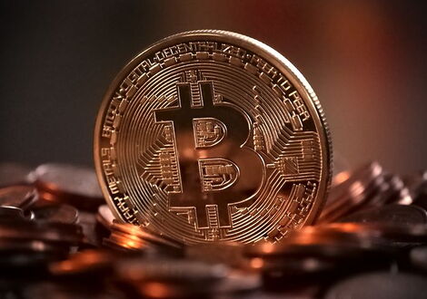 graphic representing Bitcoin