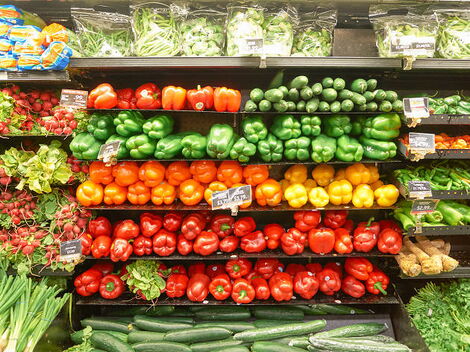 File image of groceries stored at a supermarket