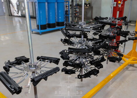 President Uhuru Kenyatta victim of gun parts at Ruiru small arms factory on April 8, 2021