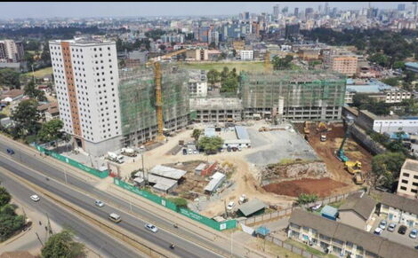 NMS Houses that are under construction in a Nairobi Estate