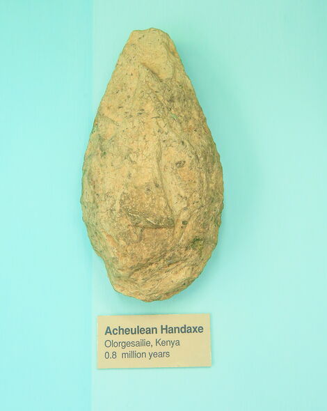 An image of the Acheulean handaxe discovered in Olergasile village in Kajiado County.