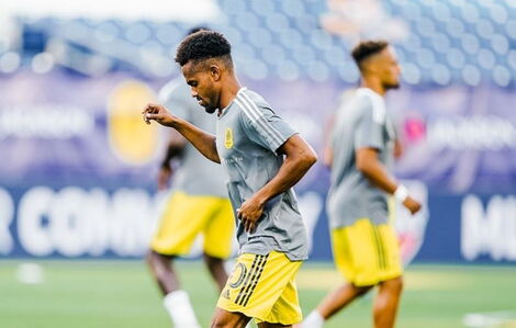 Nashville FC player, Handwalla Bwana, during a past training session. 
