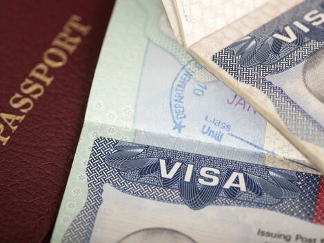A file image of a visa.