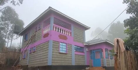 An image of the Ksh2 million house that Mary Waweru built for her parents.