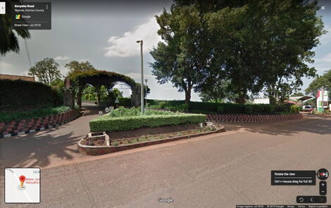 The entrance to the Kenyatta family Ichaweri home