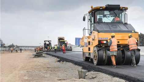 Construction working ongoing at the Nairobi expressway