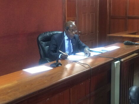 Judge John Mativo during a previous court session