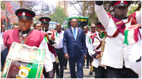  National Assembly speaker Justin Muturi poses for a photo on Saturday, December 18.