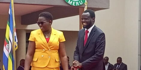 Meru Governor Kawira Mwangaza and her husband on September 30, 2022.