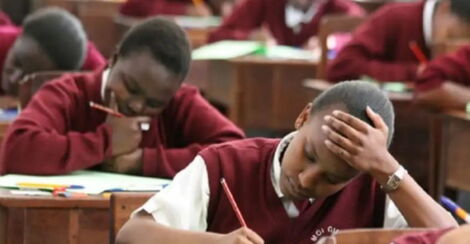 File image of KCSE students in Kenya