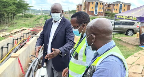 Energy CS Charles Keter, and Kenya Power Managing Director & CEO, Bernard Ngugi on My 6, 2021.