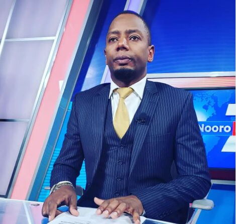 Inooro TV presenter Ken Wakuraya at the studios.